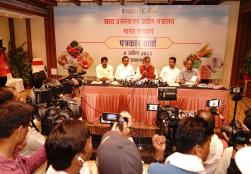 Union Minister of State Shri Prahlad Singh Patel addressed a press conference in Jabalpur today on a special workshop on food processing sector to be held in Jabalpur on 16th April 2022 under the joint aegis of MOFPI and Madhya Pradesh Government.
