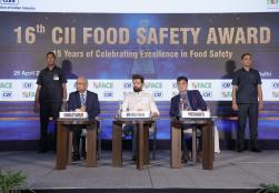 Shri Chirag Paswan, Union Minister, #MOFPI, attended the 20th Food Safety, Quality & Regulatory Summit as the Chief Guest. During his address at the event, he stated, "Food safety is not merely limited to compliance; rather, it serves as the cornerstone of consumer trust. In the endeavor to transform India into a 'Global Food Basket,' food safety plays a pivotal role in bolstering global confidence and competitiveness." Furthermore, the Minister presented the CII Food Safety Awards across various categories and lauded the outstanding efforts of all the winners. Shri Chirag Paswan, Union Minister, #MOFPI, attended the 20th Food Safety, Quality & Regulatory Summit as the Chief Guest. During his address at the event, he stated, "Food safety is not merely limited to compliance; rather, it serves as the cornerstone of consumer trust. In the endeavor to transform India into a 'Global Food Basket,' food safety plays a pivotal role in bolstering global confidence and competitiveness." Furthermore, the Minister presented the CII Food Safety Awards across various categories
