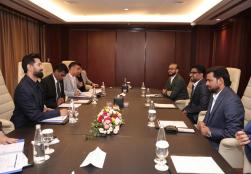 Union Minister of #MOFPI, Shri Chirag Paswan held discussions with Nesto Group in Dubai on the sidelines of #Gulfood2025, exploring opportunities to source quality food products from India. The company expressed keen interest in expanding its presence in India, recognizing the vast potential of the country’s agricultural produce, premium food items, and efficient supply chain. This engagement reinforces India’s position as a reliable global supplier and a hub for food innovation.   #WorldFoodIndia2025 #Proc
