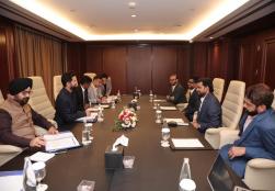 Union Minister of #MOFPI, Shri Chirag Paswan held discussions with Nesto Group in Dubai on the sidelines of #Gulfood2025, exploring opportunities to source quality food products from India. The company expressed keen interest in expanding its presence in India, recognizing the vast potential of the country’s agricultural produce, premium food items, and efficient supply chain. This engagement reinforces India’s position as a reliable global supplier and a hub for food innovation.   #WorldFoodIndia2025 #Proc