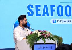 Union Food Processing Industries Minister Shri @iChiragPaswan addressed the National Workshop on Seafood Exports organized in Visakhapatnam, #AndhraPradesh today in the presence of Andhra Pradesh Chief Minister Shri @ncbn. In his address, he said that India has achieved a record achievement in seafood exports in the year 2025-26. Now the country aims to increase its share in the global market through value addition and modern processing. He said that India will have to move beyond export of raw marine produ