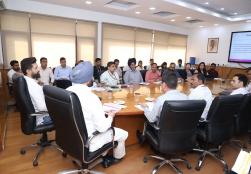 A meeting was held at Panchsheel Bhawan, New Delhi under the co-chairmanship of Shri Chirag Paswan, Union Minister, #MOFPI and Shri Ravneet Singh Bittu, Union Minister of State, #MOFPI, during which the ongoing preparations for the upcoming mega food event ‘World Food India’ were reviewed. Also in the meeting, the Hon’ble Ministers gave their respective guidelines on various aspects of the event.