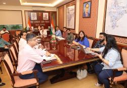 A meeting was held today under the chairmanship of Union Minister for Food Processing Industries Shri Chirag Paswan at Panchsheel Bhawan, New Delhi, during which the ongoing preparations for the global food event #WorldFoodIndia2025 were reviewed. In the meeting, he also gave his guidelines on various aspects of the event.