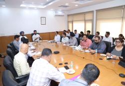 A meeting was held at Panchsheel Bhawan, New Delhi under the co-chairmanship of Shri Chirag Paswan, Union Minister, #MOFPI and Shri Ravneet Singh Bittu, Union Minister of State, #MOFPI, during which the ongoing preparations for the upcoming mega food event ‘World Food India’ were reviewed. Also in the meeting, the Hon’ble Ministers gave their respective guidelines on various aspects of the event.