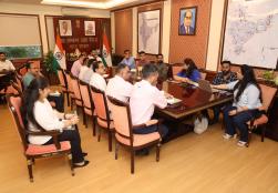 A meeting was held today under the chairmanship of Union Minister for Food Processing Industries Shri Chirag Paswan at Panchsheel Bhawan, New Delhi, during which the ongoing preparations for the global food event #WorldFoodIndia2025 were reviewed. In the meeting, he also gave his guidelines on various aspects of the event.