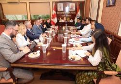 The Premier of Saskatchewan, the Honourable Scott Moe, along with a Canadian delegation, met with Shri Chirag Paswan, Union Minister of Food Processing Industries, at Panchsheel Bhawan, New Delhi.  During the meeting, a constructive discussion was held regarding concrete opportunities for collaboration between India and Saskatchewan in the sectors of food processing and agri-value chains.  Both sides explored the potential for strengthening partnerships in the fields of technology, investment, innovation, a