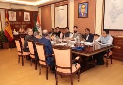 A Spanish delegation led by Spain's Minister of Agriculture, Fisheries, and Food, H.E. Mr. Luis Planas Puchades, met with Shri Chirag Paswan, Union Minister of Food Processing Industries, at Panchsheel Bhawan in New Delhi. The delegation also included Mr. Fernando Heredia Noguer, Deputy Director General of International Cooperation, and Mr. Juan Manuel Velasco, Counselor for Agriculture, Fisheries, and Food for India and Seychelles at the Embassy of Spain in India.  The Spanish Minister, who arrived in Indi