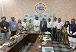 Union Minister of State for Food Processing Industries, Shri Ravneet Singh Bittu met the beneficiaries of #PMFMEScheme and appreciated their contribution in building self-reliant India and development of #FoodProcessing sector.  #WorldFoodIndia2024