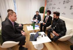 Union Minister of #MOFPI Shri Chirag Paswan met Mr Willem Uijen, Chief Supply Chain Officer, Unilever at #WEF25 in Davos, and discussed strategies for enhancing supply chain efficiency, value addition, and sustainability in India's food processing sector.  #IndiaAtDavos2025 #DavosSummit2025