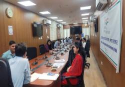 During #HindeepKhwada being celebrated by the Department of Official Language, Ministry of Food Processing Industries, a 'Hindi translation' competition was organized in the Ministry today. All the officers and employees of the Ministry participated enthusiastically in this competition.