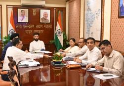Union Minister of #MOFPI, Shri Chirag Paswan, chaired a review meeting of #PLISFI at Panchsheel Bhawan, New Delhi, today. During the meeting, senior officials briefed the Hon'ble Minister on the status of all ongoing projects under the scheme.