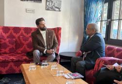 Union Minister of #MOFPI Shri Chirag Paswan  had a meeting with Mr Chandrajit Banerjee, Director General of Confederation of Indian Industry at #WEF25 in Davos and discussed strategies for making India a global hub for #foodprocessing through dynamic public-private partnerships. 