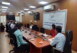 During #HindeepKhwada being celebrated by the Department of Official Language, Ministry of Food Processing Industries, a 'Hindi translation' competition was organized in the Ministry today. All the officers and employees of the Ministry participated enthusiastically in this competition.