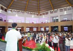 Union Minister of #MOFPI, Shri ChiragPaswan, while addressing the convocation ceremony at NIFTEM, Thanjavur, emphasised that the graduating students, trained in food technology and innovation, will contribute significantly to nation's #MakeinIndia and #AtmanirbharBharat initiatives and enhance the global recognition of Indian food products.