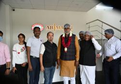 Union Minister of State for @MOFPI_GOI Shri Prahlad Singh Patel visited the Fanidhar #MegaFoodPark, Gujarat. During his visit, he also examined the operation of the food park.   #MoFPIMegaFoodEvent2023   #IYM2023