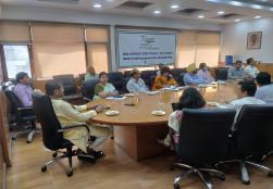 meeting at Panchsheel Bhawan today in the virtual presence of Union Minister of State Shri @prahladspatel, regarding the preparations for the upcoming mega food event @worldfoodindia. Hon'ble Ministers were briefed by Senior Ministry Officials and representatives from @ficci_india, @EY_India and @investindia on the preparation of #WorldFoodIndia2023, which will be held from Nov 3-5, 2023 at Pragati Maidan, New Delhi.