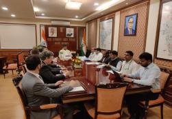 Brazilian delegation led by the Governor of the State of Mato Grosso, HE Mr @mauromendesmt met Union Minister of #MOFPI Shri Pashupati Kumar Paras at Panchsheel Bhawan in New Delhi today. Both countries discussed strengthening their bilateral agricultural relations through the exchange of knowledge, technology, institutional cooperation, and policy dialogue.
