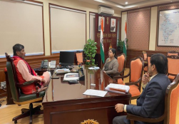 Union Minister Shri Pashupati Kumar Paras held a meeting with Secretary MOFPI, Smt. Anita Praveen to discuss various important topics related to the Ministry.