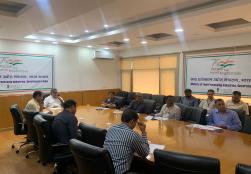 Union Minister of State Shri @prahladspatel today chaired a review meeting in the presence of Secretary FPI, Smt. Anita Praveen on the working and implementation of the @PMFMEScheme. Different aspects of progress of the scheme were discussed in the meeting