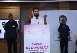 Addressing the #PMFMEUdyamotsav, Hon’ble Union Minister for Food Processing Industries, Shri Chirag Paswan said the #PMFMEScheme is empowering micro food processing entrepreneurs, creating new employment opportunities and strengthening the livelihoods of countless families.He said the scheme, in line with the spirit of #VocalForLocal, is giving local products a distinct identity, promoting value addition, and helping Indian food products expand their reach in global markets. Highlighting the importance of the food processing sector, he said food processing adds value to agricultural produce, reduces food wastage, and ensures the availability of high-quality food products. Addressing the #PMFMEUdyamotsav, Hon’ble Union Minister for Food Processing Industries, Shri Chirag Paswan said the #PMFMEScheme is empowering micro food processing entrepreneurs, creating new employment opportunities and strengthening the livelihoods of countless families.He said the scheme, in line with the spirit of #VocalForLocal, is giving local products a distinct identity, promoting value addition, and helping Indian food products expand their reach in global markets. Highlighting the importance of t
