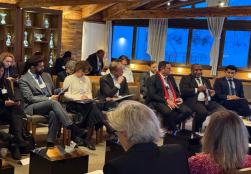 Union Minister of #MOFPI Shri Chirag Paswan participated in a vital session on ‘Raising Public-Private Ambition for Nature and Food’ at #WEF25 in Davos. The session aimed to discuss the transformative potential of public-private partnerships in creating sustainable and inclusive global food systems.  During his address, Hon'ble Minister highlighted the Indian government's ongoing initiatives protecting Mother Nature and emphasized the importance of balancing economic development with environmental sustainab