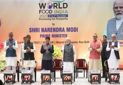 Hon'ble PM Shri @narendramodi inaugurated @worldfoodindia at Bharat Mandapam, Pragati Maidan, today.   Union Ministers Shri @PashupatiParas, Shri @PiyushGoyal, Shri @girirajsinghbjp, Shri @PRupala, Shri @prahladspatel graced the event #WorldFoodIndia2023    #FoodProcessing #IYM2023