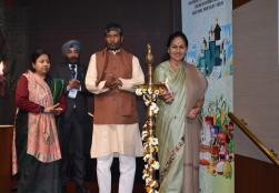Union Minister of #MOFPI Shri Pashupati Kumar Paras and Union Minister of State Km Shobha Karandlaje inaugurated the two-day 'SUFALAM 2024' at PHD House, New Delhi, today. The event aims to emulate diverse stakeholders from #FoodProcessing sector and the growing startup ecosystem, fostering a holistic environment for collaboration, mentorship, and resource sharing.