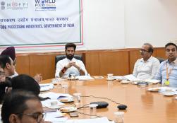 Union Minister of #MOFPI, Shri Chirag Paswan, chaired a review meeting of #PMKSY at Panchsheel Bhawan, New Delhi, today. During the meeting, he was briefed by officials of ministry on the progress of all ongoing projects under the scheme