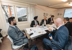 Union Minister of #MOFPI, Shri Chirag Paswan , chaired a roundtable discussion on 'India’s Rise as the World’s Food Basket' at #WEF25 in Davos. Hon'ble Minister outlined India’s vision for becoming the global food hub through innovation, sustainability, and robust supply chains.  #Davos2025 #IndiaAtDavos2025 #WorldEconomicForum
