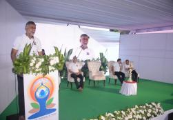 केंद्रीय राज्य मंत्री प्रहलाद सिंह पटेल जी गोवा के अगुआड़ा फ़ोर्ट  में अंतर्राष्ट्रीय योग दिवस समारोह में शामिल हुए।