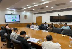 The meeting was held under the chairmanship of Shri @prahladspatel ji, Union Minister of State for @MOFPI_GOI. Financial progress and matters related to #PLI, #PMFME, #PMKSY and other schemes were reviewed in the meeting in the presence of Mrs. Anita Praveen, Secretary, FPI.