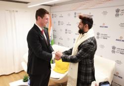 Union Minister of #MOFPI, Shri ChiraPaswan, had a productive engagement with Ab InBev officials at #WEF25 in Davos. During the meeting, AB InBev announced a landmark investment of $250 million in Indian beverage sector, underscoring India's position as an attractive destination for global investments. This investment is expected to boost manufacturing, create jobs, and promote sustainable practices within the industry. 