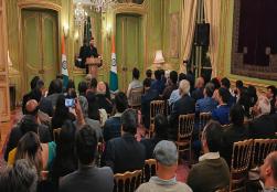 Union Minister of #MOFPI Shri Chirag Paswan addressed Indian diaspora in France today & highlighted India’s remarkable economic progress over past decade.  Hon'ble Minister also expressed gratitude for their invaluable contributions to strengthening India-France relations and encouraged them to continue playing a key role in India’s growth story.