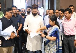 Union Minister of #MOFPI, Shri Chirag Paswan, visited Bharat Mandapam today to take stock of preparations for the upcoming mega food event World Food India , to be held from September 19-22, 2024. He instructed the officials of the Ministry and representatives from FICCI  and @investindia  to leave no stone unturned to make the event a global success.