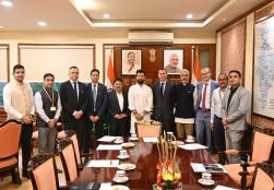 A delegation from Pernod Ricard, led by Mr. Alexandre Ricard, Group Chairman & CEO, met Union Minister of #MOFPI Shri Chirag Paswan at Panchsheel Bhawan today. They discussed strategic plans, investment commitments, and explored opportunities to strengthen business ties and drive India's economic growth through collaboration.