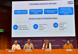 आज नई दिल्ली के नेशनल मीडिया सेंटर में #WorldFoodIndia2023 पर प्रेस कॉन्फ्रेंस के दौरान #MOFPI के केंद्रीय राज्य मंत्री श्री प्रहलाद सिंह ने अपने संबोधन में कहा कि 'अगर हम दुनिया में अपनी पहचान बनाना चाहते हैं तो हमें नई तकनीकों का प्रयोग करके व्यवस्थित तरीके से आगे बढ़ना होगा और वर्ल्ड फूड इंडिया में यही हमारा लक्ष्य है।'