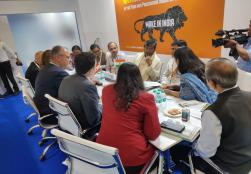 Union Minister Shri @PashupatiParas met with HE Georges Bouchikian, Minister of Industry, Lebanon on the sidelines of @worldfoodindia and discussed the areas of collaboration to enhance trade and investments in the food processing and allied sectors in India.   #WorldFoodIndia2023