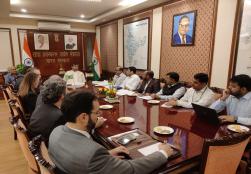 Brazilian delegation led by the Governor of the State of Mato Grosso, HE Mr @mauromendesmt met Union Minister of #MOFPI Shri Pashupati Kumar Paras at Panchsheel Bhawan in New Delhi today. Both countries discussed strengthening their bilateral agricultural relations through the exchange of knowledge, technology, institutional cooperation, and policy dialogue.