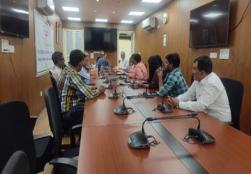 Under #HindeepKhwada being celebrated by the Department of Official Language, Ministry of Food Processing Industries, a 'debate' competition was organized for Hindi speaking officers and employees in the Ministry today. Officers and employees shared their views through debate on the given topic in this competition.