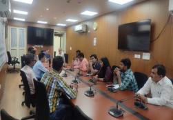 Under #HindeepKhwada being celebrated by the Department of Official Language, Ministry of Food Processing Industries, a 'debate' competition was organized for Hindi speaking officers and employees in the Ministry today. Officers and employees shared their views through debate on the given topic in this competition.