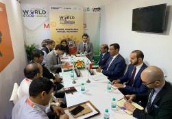 Union Minister Shri @PashupatiParas met with HE Ahmed Al Sayegh, Minister of State, United Arab Emirates on the sidelines of @worldfoodindia.   #WorldFoodIndia2023 #WFI2023 #FoodProcessing #FoodEvent #SustainableFood #IYM2023  #ProcessingForProsperity 