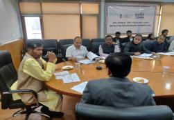 Union Minister of #MOFPI Shri Pashupati Kumar Paras chaired the Project Approval Committee (#PAC) meeting in the virtual presence of Union Minister of State Sushri Shobha Karandlaje at Panchsheel Bhawan in New Delhi today to review the proposals received under various sub-schemes of #PMKSY.