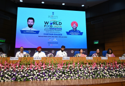 Union Minister of Food Processing Industries, Shri Chirag Paswan and Union Minister of State for Food Processing Industries, Shri Ravneet Singh, launched the website and mobile application for World Food India 2024 in a curtain raiser event at National Media Centre, New Delhi today.