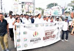 A 2km marathon organized in Vizianagaram, Andhra Pradesh on 20 th January for a cause to promote Millets