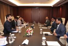 Union Minister of #MOFPI, Shri Chirag Paswan held discussions with Nesto Group in Dubai on the sidelines of #Gulfood2025, exploring opportunities to source quality food products from India. The company expressed keen interest in expanding its presence in India, recognizing the vast potential of the country’s agricultural produce, premium food items, and efficient supply chain. This engagement reinforces India’s position as a reliable global supplier and a hub for food innovation.   #WorldFoodIndia2025 #Proc