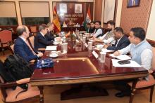 A Spanish delegation led by Spain's Minister of Agriculture, Fisheries, and Food, H.E. Mr. Luis Planas Puchades, met with Shri Chirag Paswan, Union Minister of Food Processing Industries, at Panchsheel Bhawan in New Delhi. The delegation also included Mr. Fernando Heredia Noguer, Deputy Director General of International Cooperation, and Mr. Juan Manuel Velasco, Counselor for Agriculture, Fisheries, and Food for India and Seychelles at the Embassy of Spain in India.  The Spanish Minister, who arrived in Indi