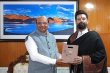 Union Minister of Food Processing Industries, Shri Chirag Paswan, met with the Hon'ble Lieutenant Governor of the Union Territory of Ladakh, Shri Vinai Kumar Saxena, at Lok Niwas in Leh. During the meeting, a fruitful discussion was held regarding Ladakh's unique local products, empowering the food processing sector, and promoting value-added food products. #FoodProcessing Union Minister of Food Processing Industries, Shri Chirag Paswan, met with the Hon'ble Lieutenant Governor of the Union Territory of Ladakh, Shri Vinai Kumar Saxena, at Lok Niwas in Leh. During the meeting, a fruitful discussion was held regarding Ladakh's unique local products, empowering the food processing sector, and promoting value-added food products. #FoodProcessing