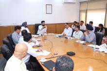 A meeting was held at Panchsheel Bhawan, New Delhi under the co-chairmanship of Shri Chirag Paswan, Union Minister, #MOFPI and Shri Ravneet Singh Bittu, Union Minister of State, #MOFPI, during which the ongoing preparations for the upcoming mega food event ‘World Food India’ were reviewed. Also in the meeting, the Hon’ble Ministers gave their respective guidelines on various aspects of the event.