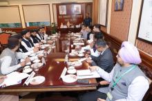 Hon'ble Minister of Food Processing Industries, Shri Chirag Paswan held bilateral discussions with H.E. Mawlawi Ataullah Omari, Afghanistan's Minister of Agriculture, Irrigation & Livestock. The meeting focused on enhancing cooperation in food processing through value addition, infrastructure development, technology, capacity building and promotion of bilateral trade.#FoodProcessing Hon'ble Minister of Food Processing Industries, Shri Chirag Paswan held bilateral discussions with H.E. Mawlawi Ataullah Omari, Afghanistan's Minister of Agriculture, Irrigation & Livestock. The meeting focused on enhancing cooperation in food processing through value addition, infrastructure development, technology, capacity building and promotion of bilateral trade.#FoodProcessing