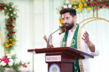 Union Minister of #MOFPI, Shri ChiragPaswan, while addressing the convocation ceremony at NIFTEM, Thanjavur, emphasised that the graduating students, trained in food technology and innovation, will contribute significantly to nation's #MakeinIndia and #AtmanirbharBharat initiatives and enhance the global recognition of Indian food products.